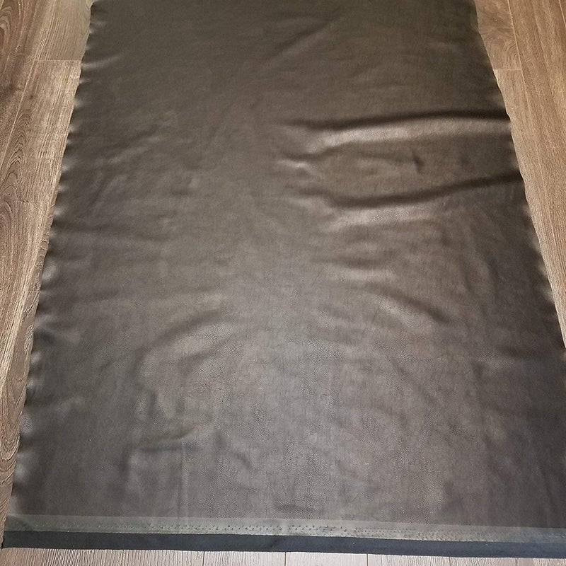 NAT Leathers | Black Soft Faux Vegan Leather PU (Peta Approved Vegan) | 1 Yard (36 inch Length x 54 inch Wide) Cut by The Yard | Synthetic Pleather 0.9 mm Nappa Smooth Upholstery | Black 36"x54" - Image 3